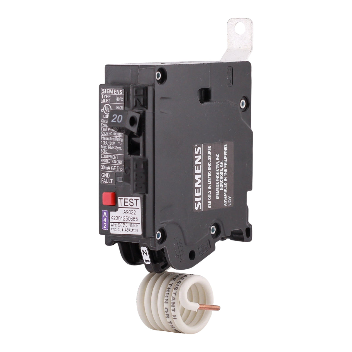 Siemens BLE2, BE120, 20A, 1P, 120V, GFCI, Bolt-On, Circuit Breaker - Image 5