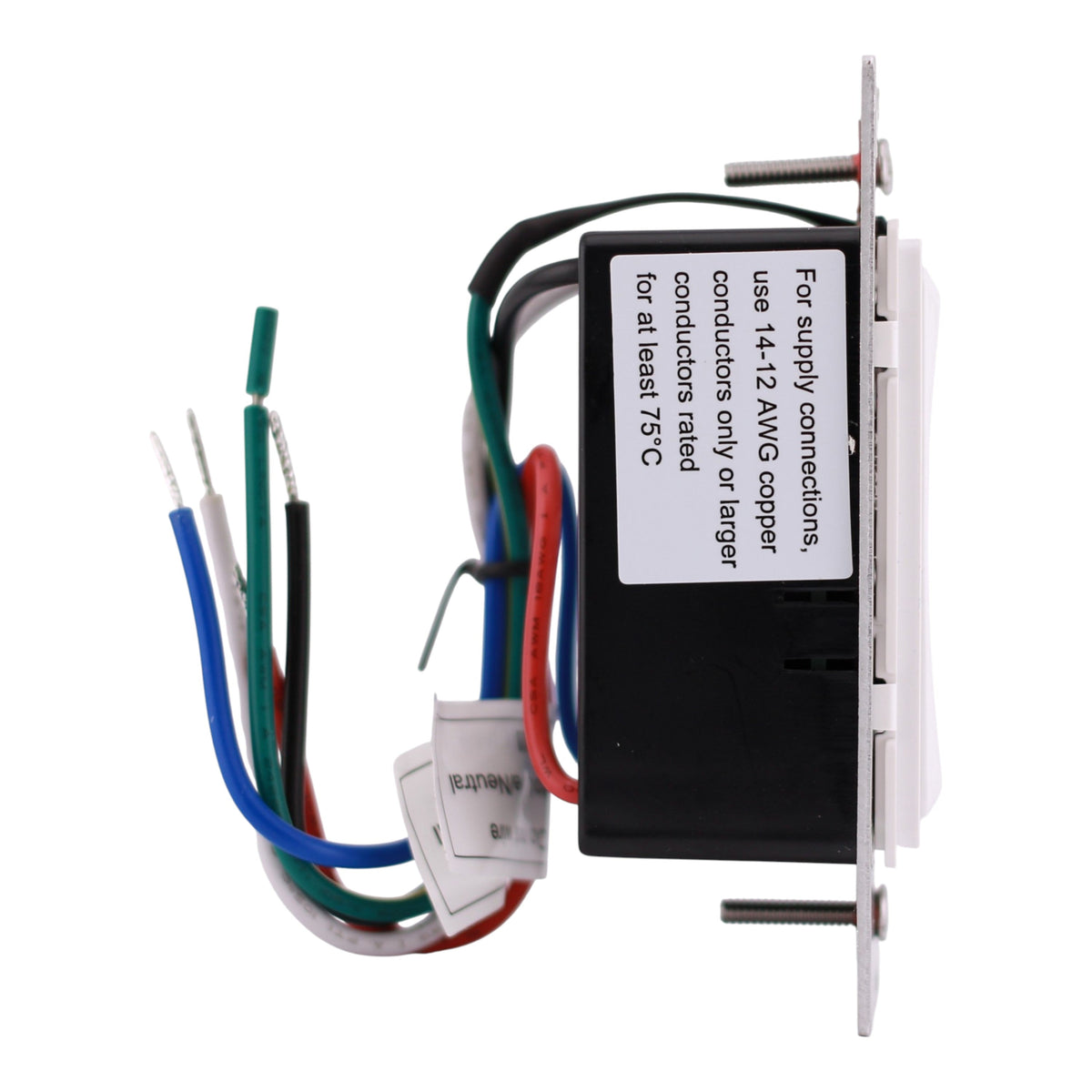 Broan-NuTone, DT100W, Delay-Off Timer, Wall Control, White, 120V, Single-Gang - Image 6