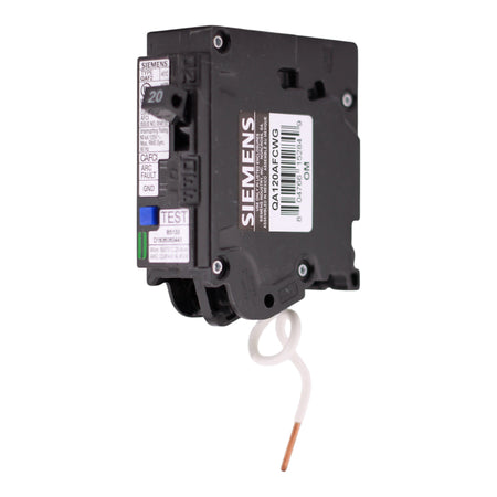 Siemens QA, QA120AFCWG, 20A, 1P, 120V, AFCI, Pigtail Neutral, Circuit Breaker - Image 2