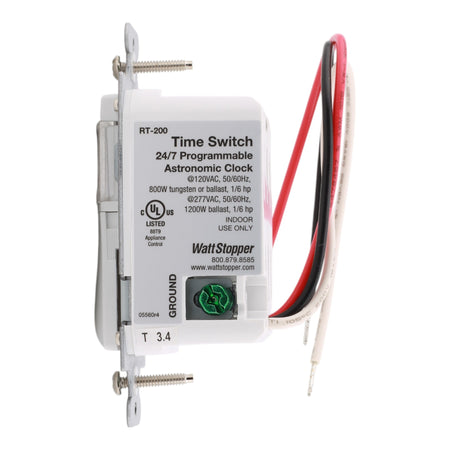 Wattstopper RT-200-W 1200W Astronomic Time Switch White - Image 5