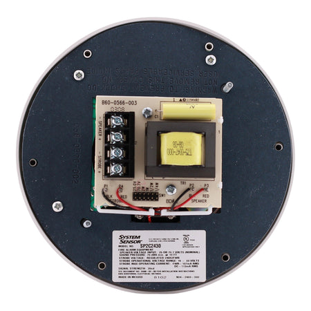 System Sensor SpectrAlert, SP2C2430, 24V, 30cd, Ceiling Mount, Speaker/Strobe, White - Image 6
