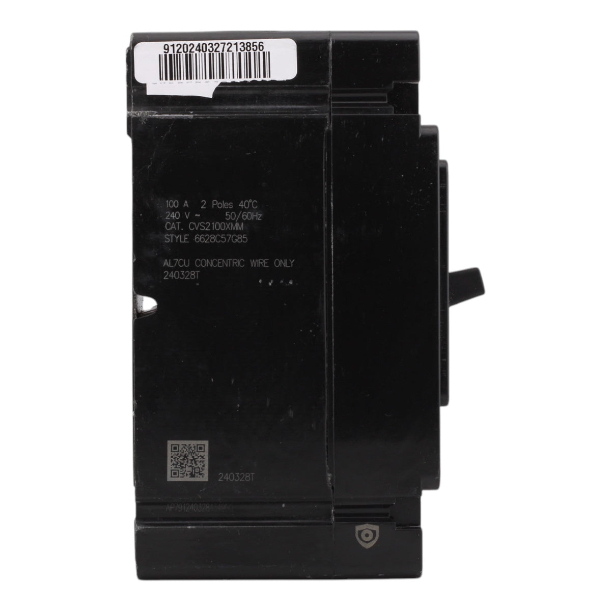 Eaton CVS2100XMM Molded Case Circuit Breaker, 100A, 2-Pole, 42 kAIC, Includes Mounting Kit, #6-4/0 AWG Wire Size - Image 6