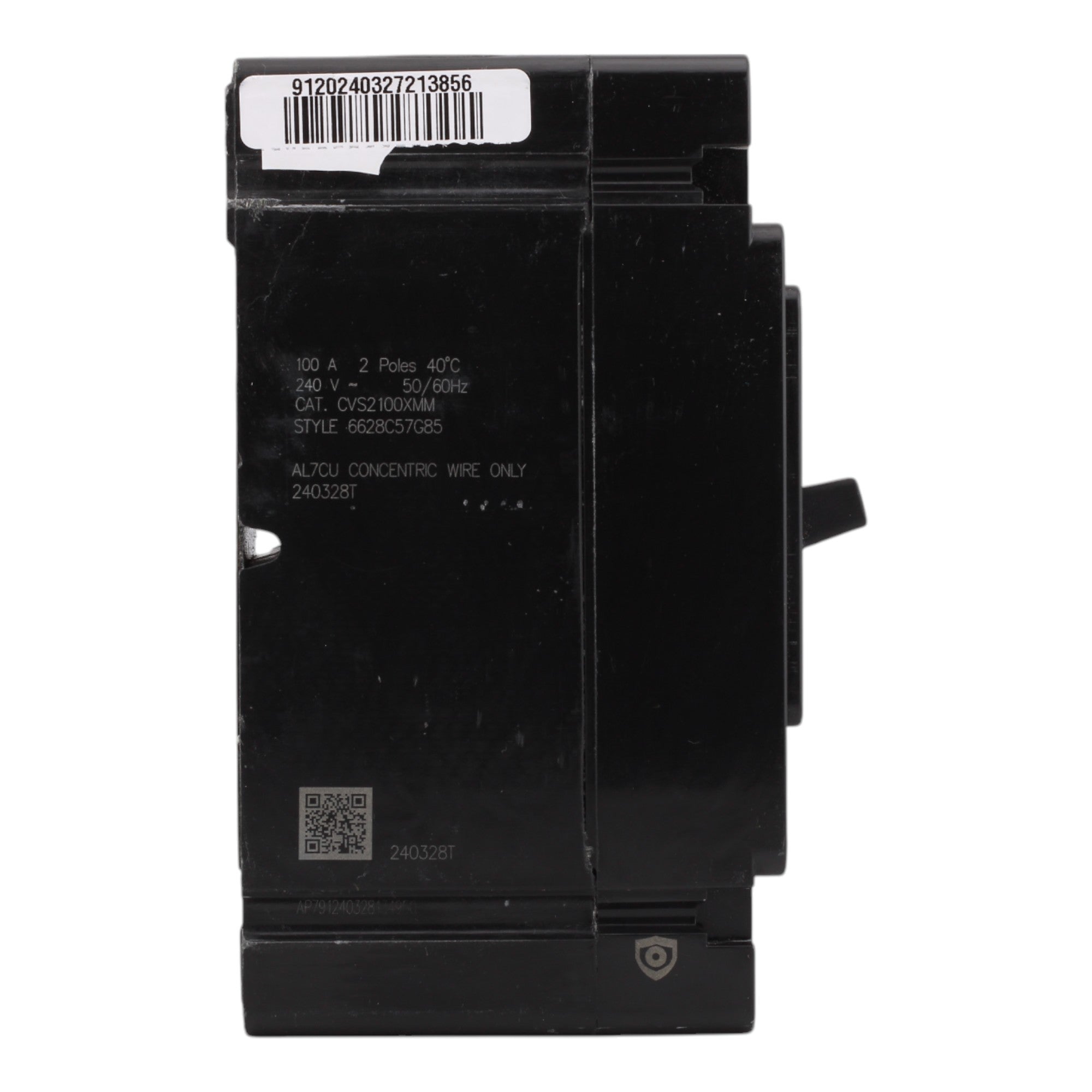 Eaton CVS2100XMM Molded Case Circuit Breaker, 100A, 2-Pole, 42 kAIC, Includes Mounting Kit, #6-4/0 AWG Wire Size - Image 6
