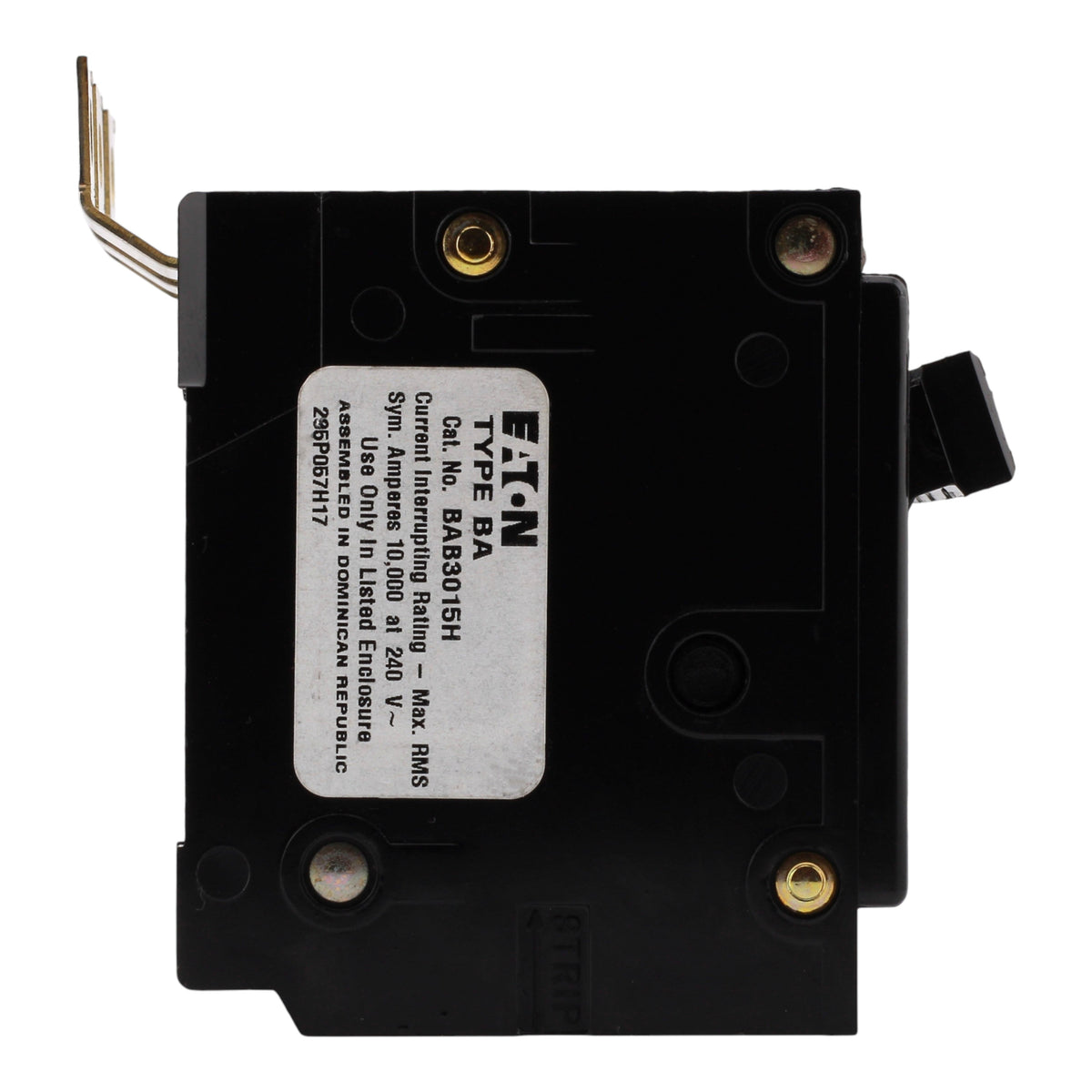 Eaton Quicklag BAB3015H 15A 3P 240V Thermal-Magnetic Bolt-On Circuit Breaker - Image 4