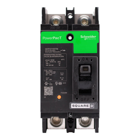 Square D PowerPacT Q, QDP22100TM, 100A, 2P, 240VAC, Thermal-Magnetic, Lugs, Circuit Breaker - Image 4