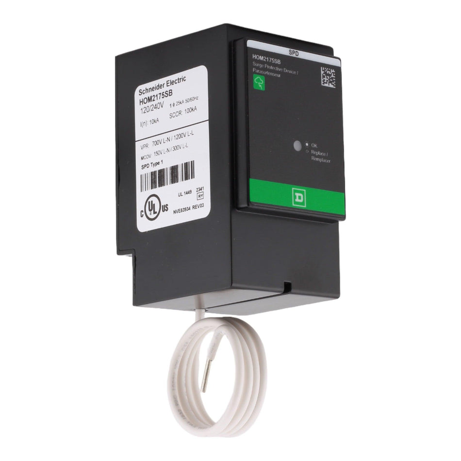 Square D HOM2175SB, 25kA, 120/240V, Type 1, Whole House Surge Protection Device, Plug-In, for Homeline Load Centers - Image 2