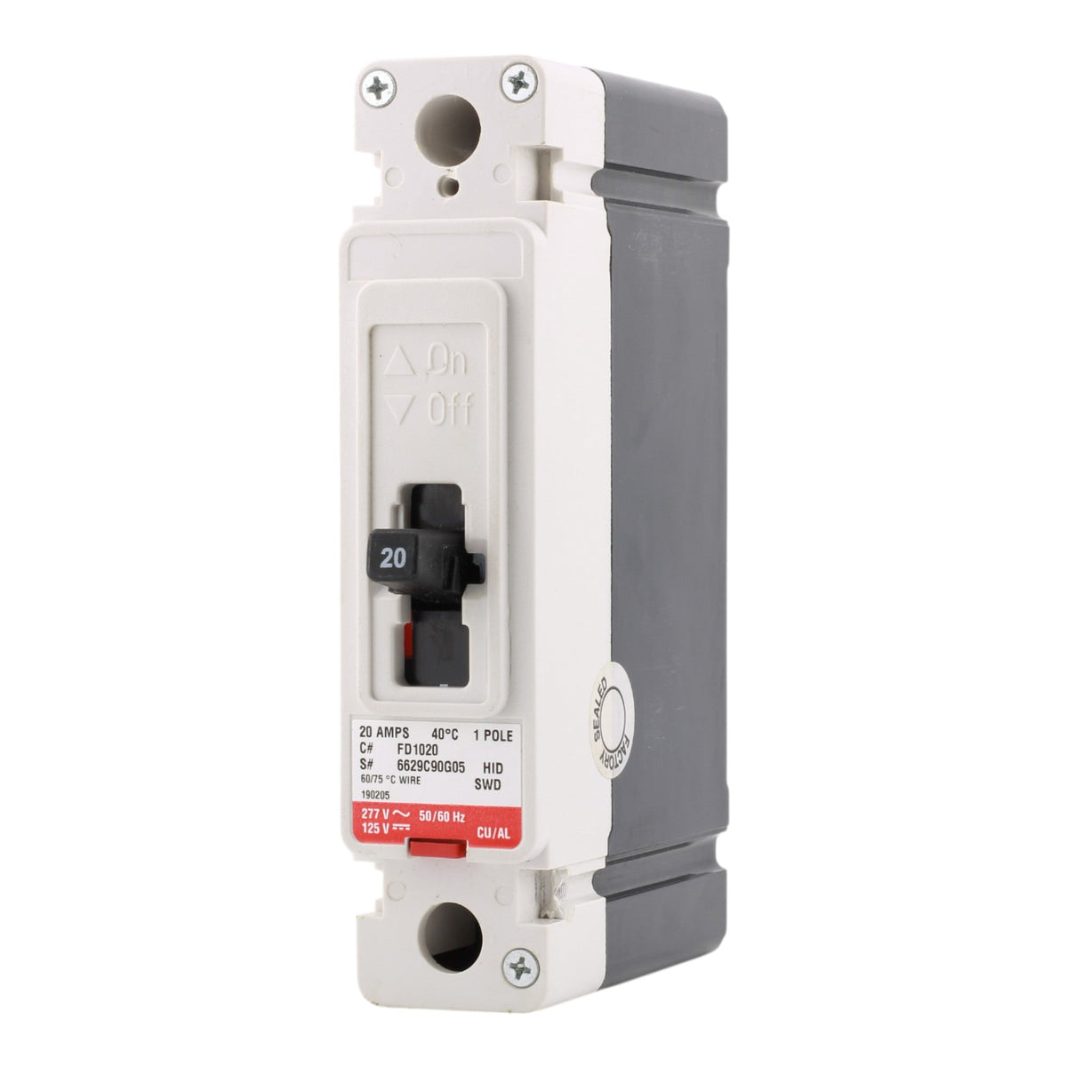 Eaton FD1020 20A 1P 347VAC/125VDC F-Frame Circuit Breaker - Image 6