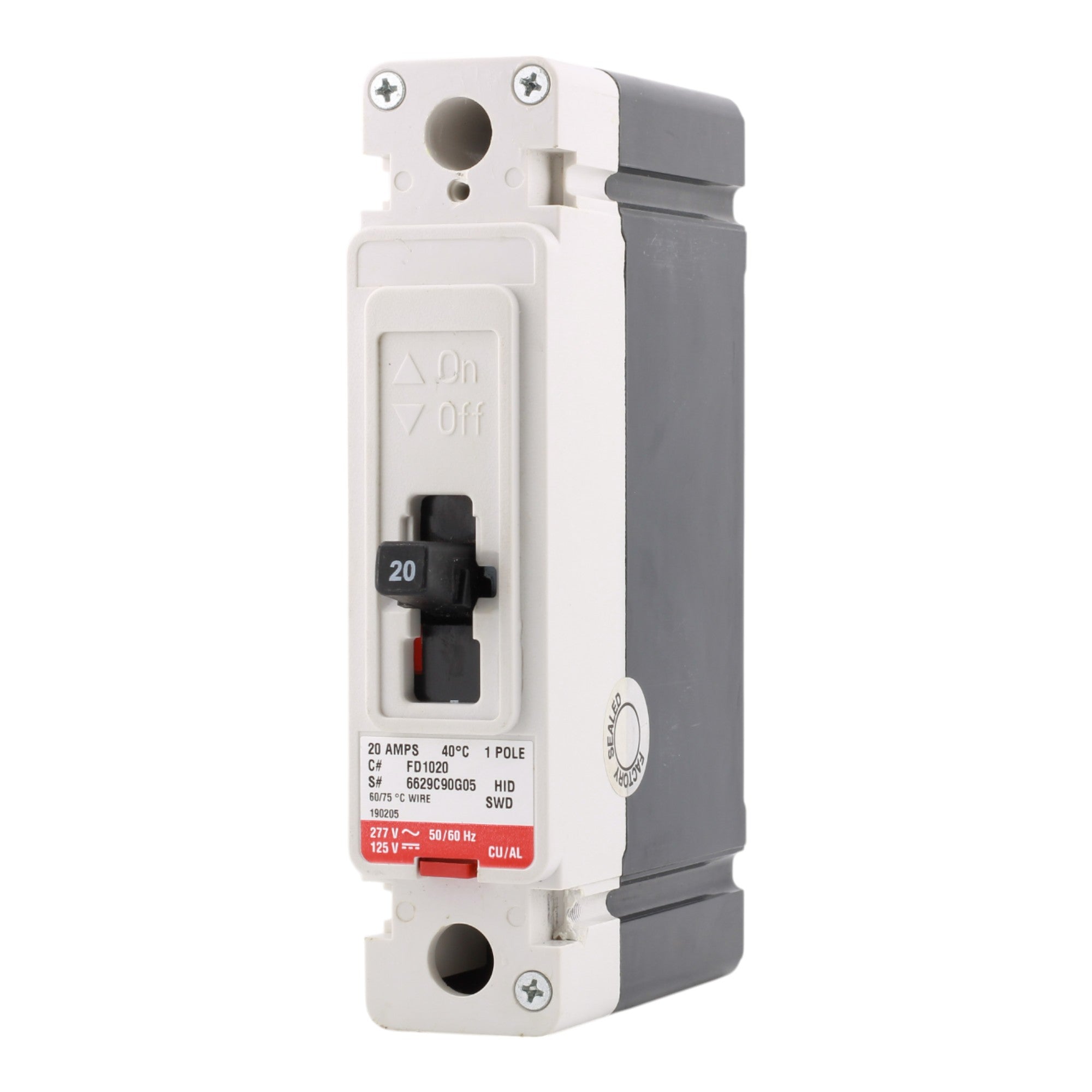 Eaton FD1020 20A 1P 347VAC/125VDC F-Frame Circuit Breaker - Image 6