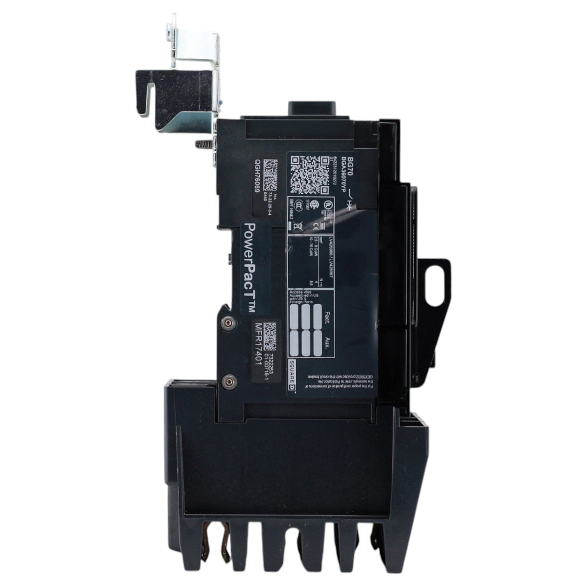 Square D PowerPacT B, BGA36070, 70A, 3P, 600Y/347VAC, 18kA, I-Line, Thermal Magnetic, Circuit Breaker - Image 3