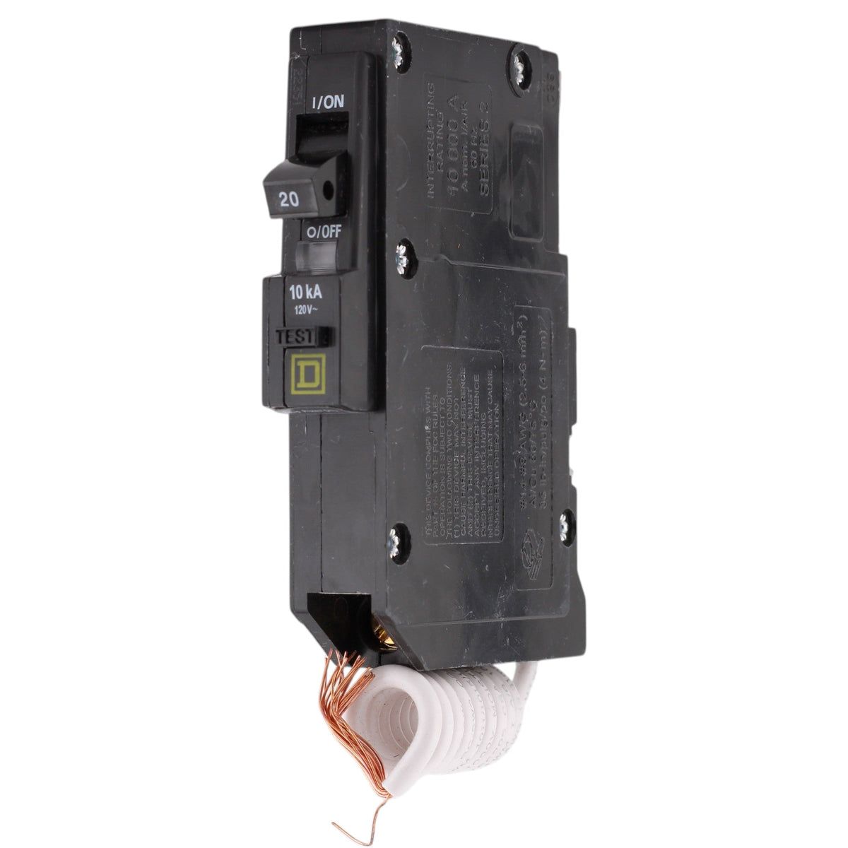 Square D QO, QO120EPD, 20A, 1P, 120V, GFEP, Pigtail Neutral, Circuit Breaker - Image 3