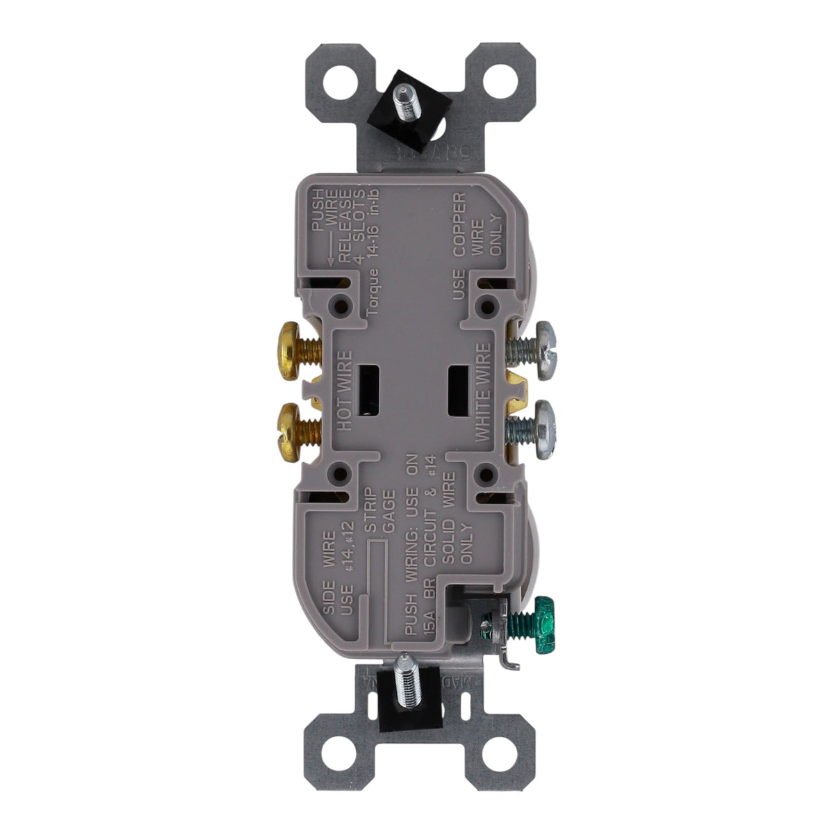 Pass & Seymour Trademaster PACK-10  3232TRW 15A 125V Tamper-Resistant Duplex Receptacle White - Image 6