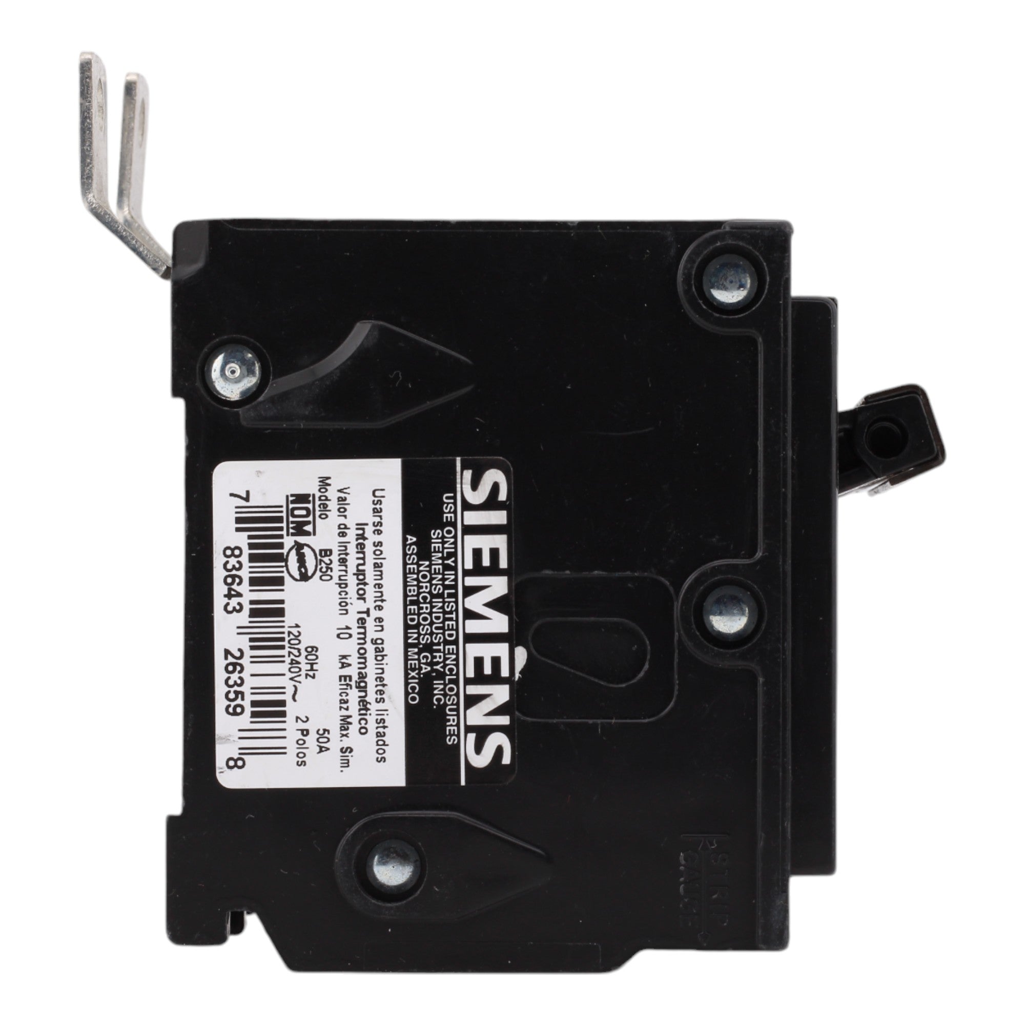 Siemens B250 50A 120/240V 2-Pole Thermal Magnetic Circuit Breaker, Type BL, 10kA Interrupt - Image 5