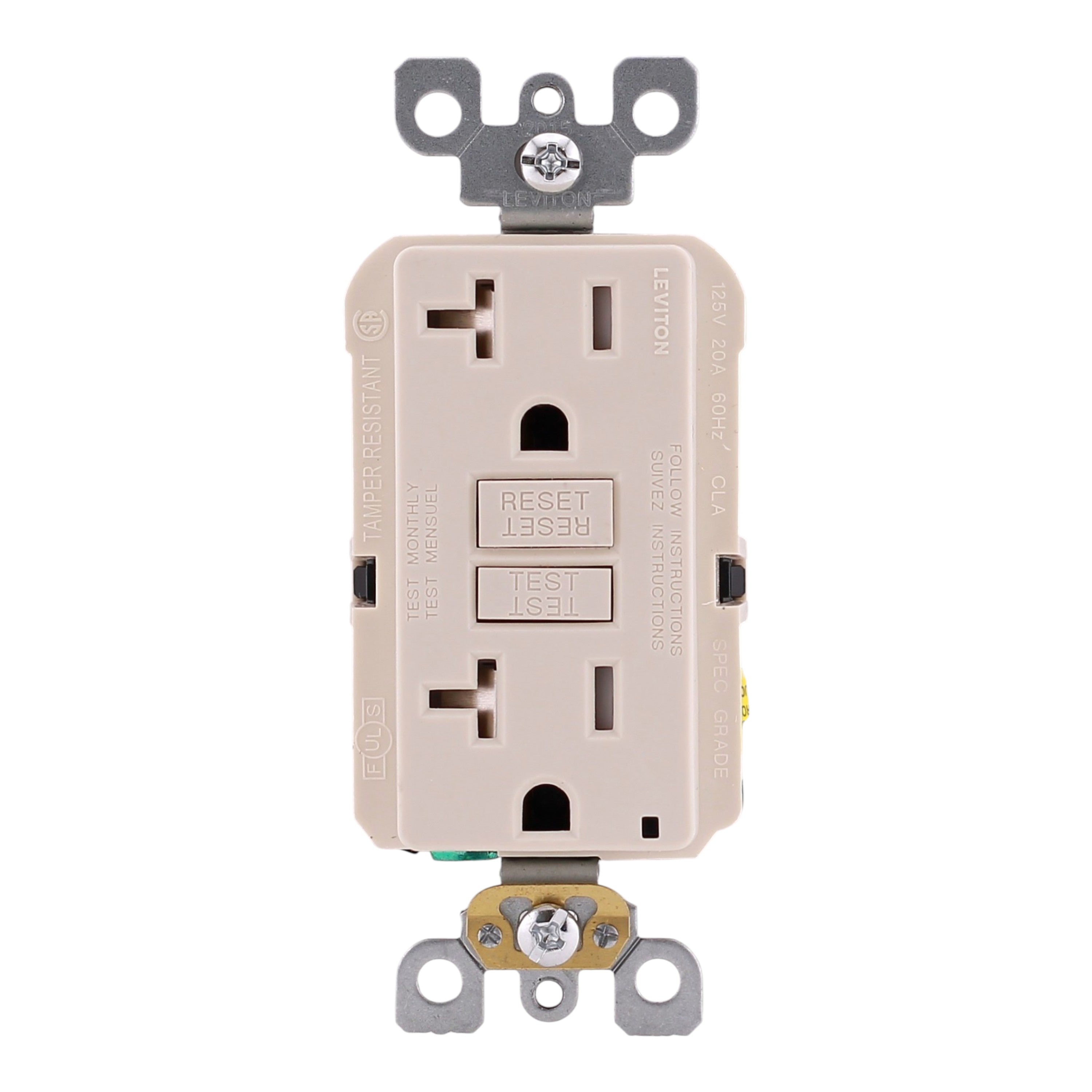 Leviton SmartlockPro, GFTR2-T, 20A, 2P, 125V, Slim GFCI, Tamper-Resistant, Outlet - Image 7