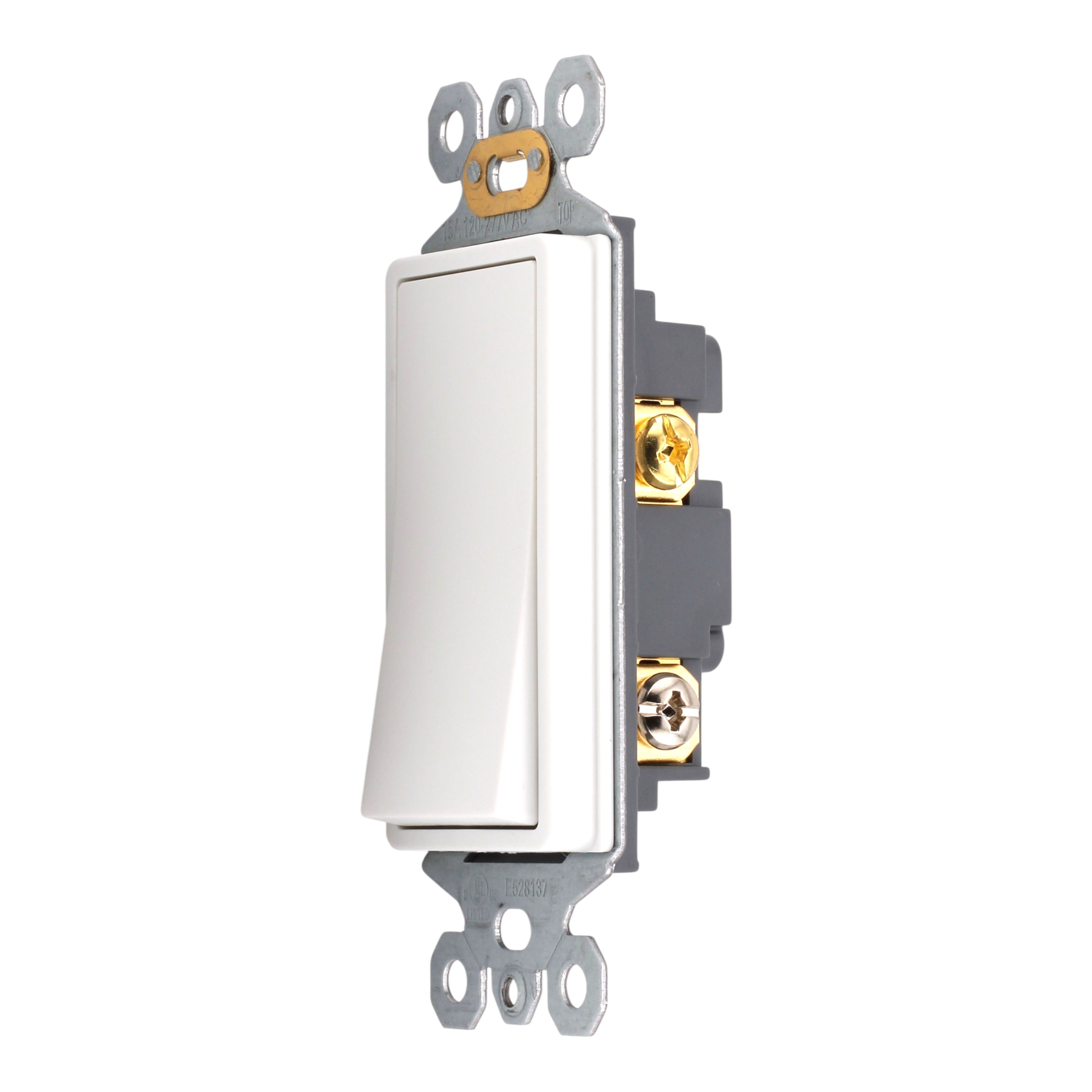 RES POWER 15A 125V Decorator Style Three Way Switch cULus Listed White - Image 3