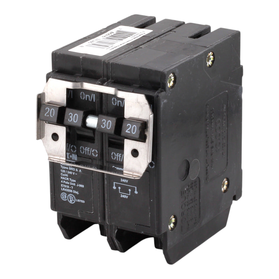 Eaton BR BQC220230 20/30A 4P 120/240V Quadplex CTL Plug-On Circuit Breaker - Image 2
