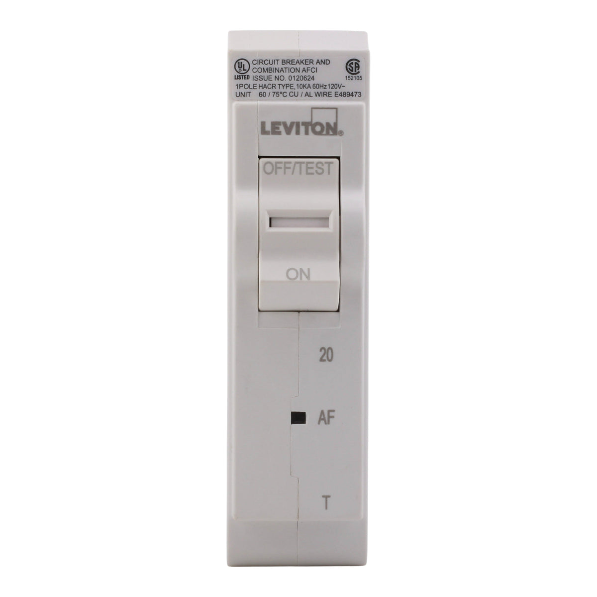 Leviton LB120-AFT 20A 1P 120V AFCI Plug-On Neutral Circuit Breaker - Image 4