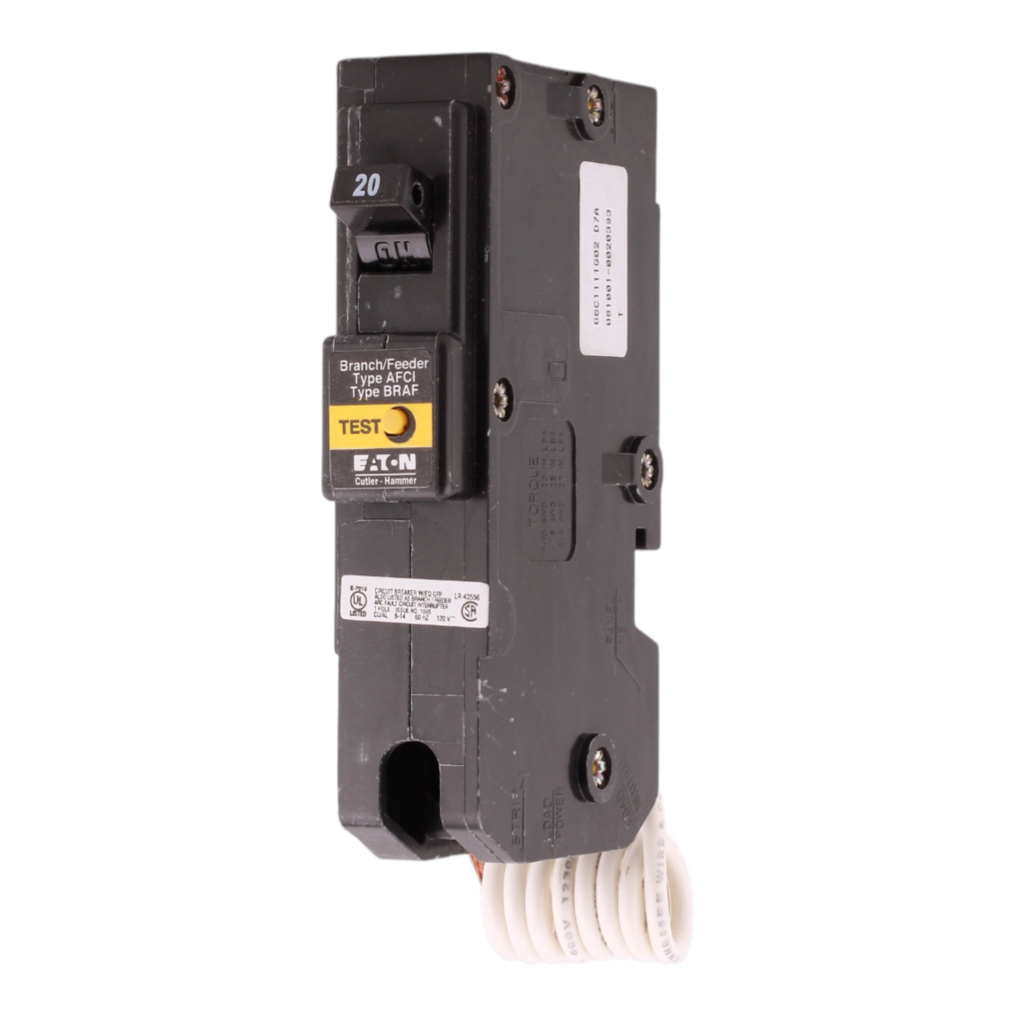 Eaton BR BR120AF 20A 1P 120V AFCI Plug-On Neutral Circuit Breaker - Image 2