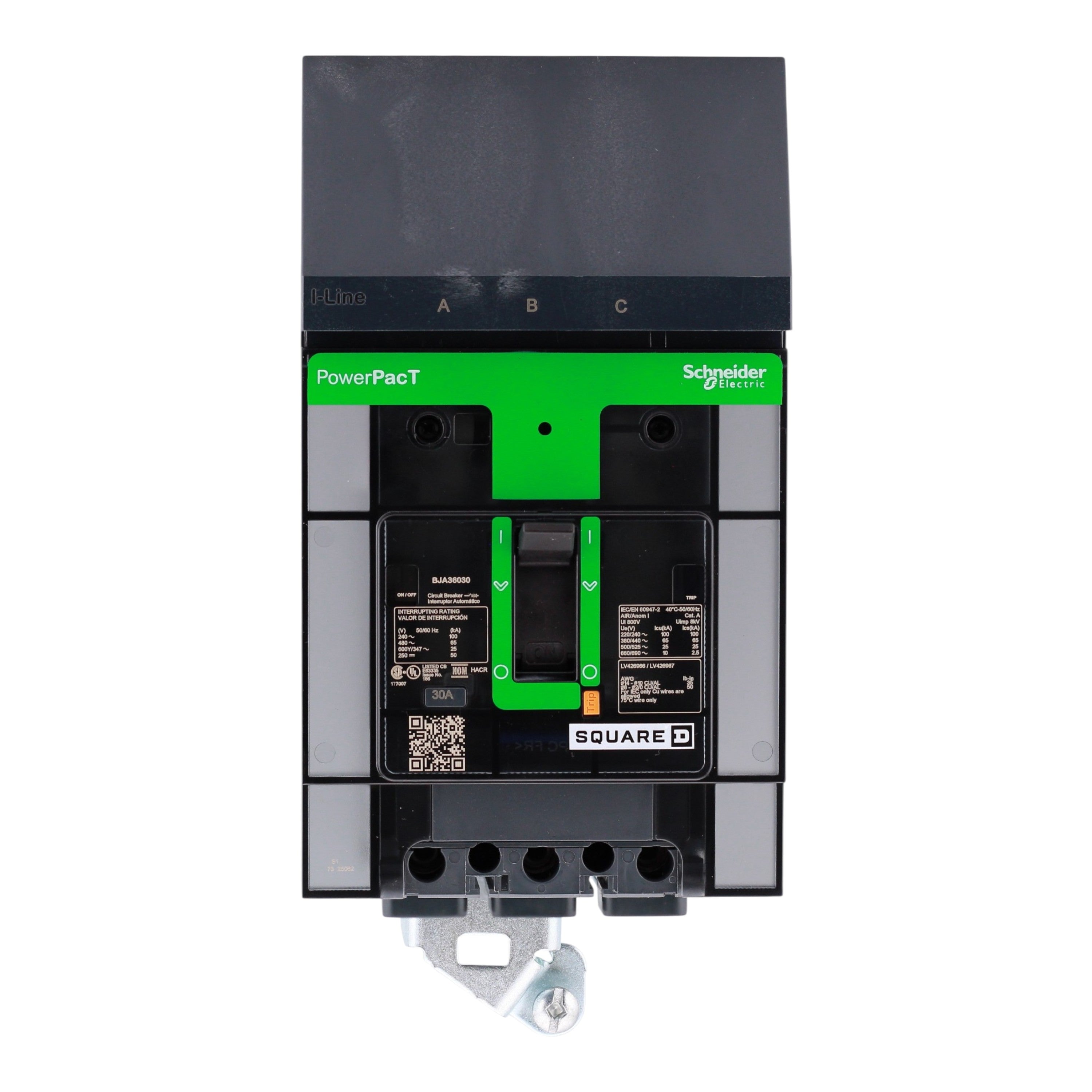 Square D PowerPacT B, BJA36030, 30A, 3P, 600Y/347V, I-Line, Circuit Breaker - Image 5