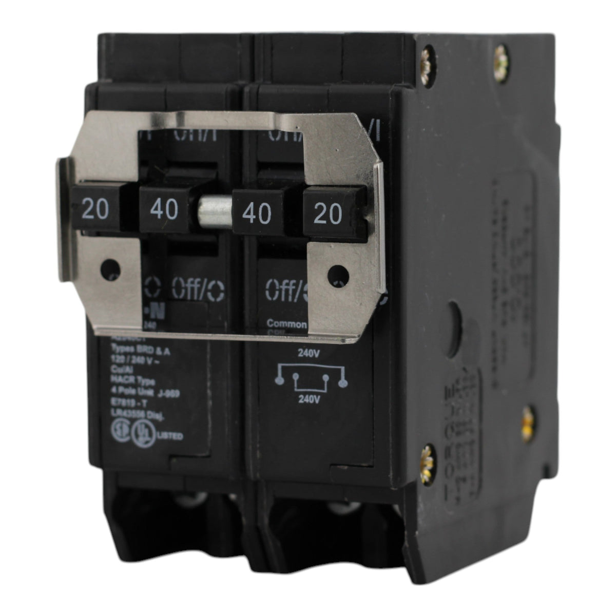 Eaton BQC220240 20/40A 4P 120/240V Quadplex Circuit Breaker - Image 6