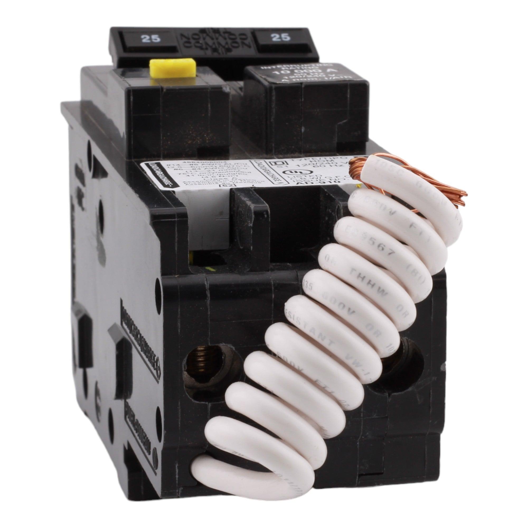 Square D HOM225GFI 25 Amp Double Pole 240V Pigtail-Neutral GFCI Ground Fault Circuit Breaker UL - Image 6