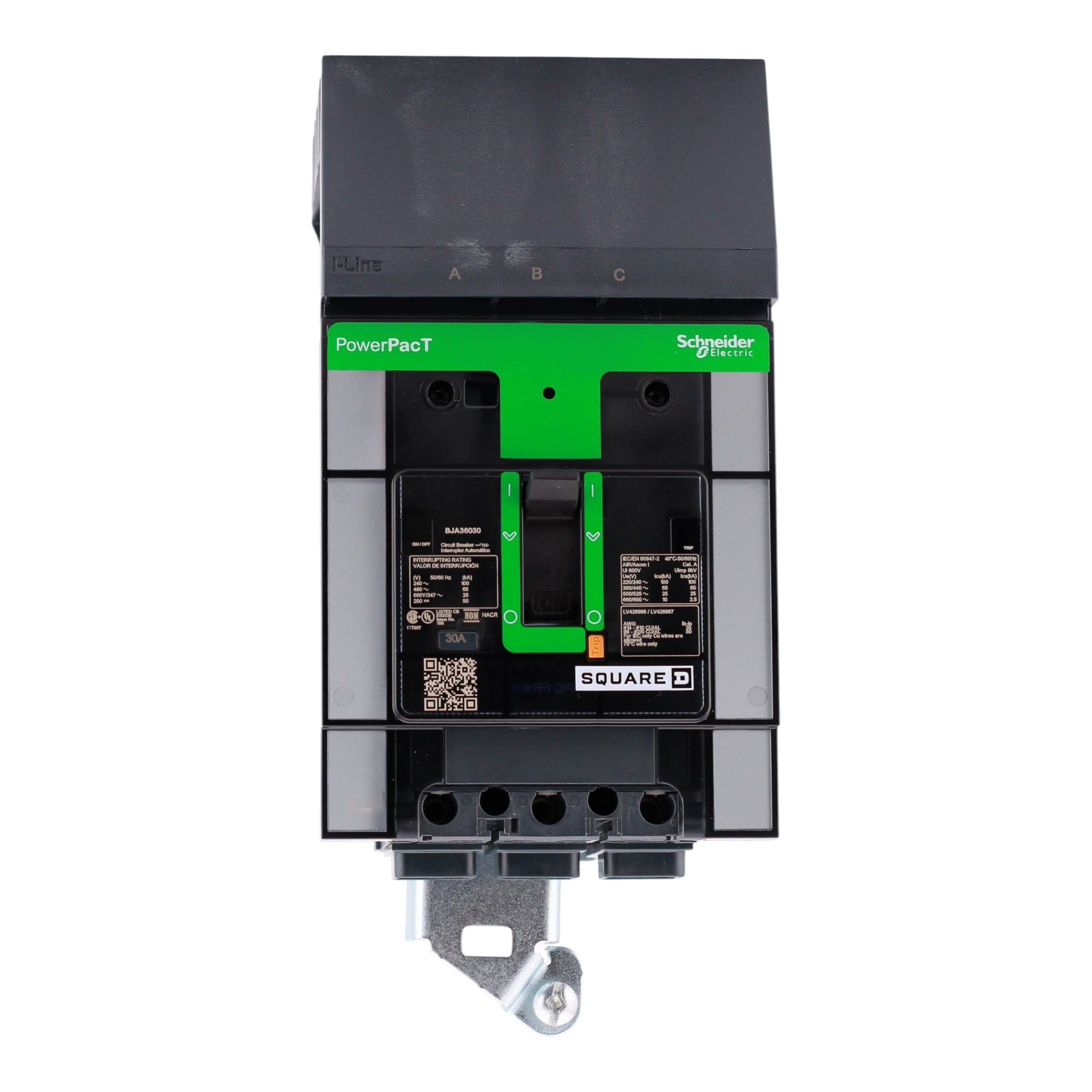 Square D PowerPacT B, BJA36030, 30A, 3P, 600Y/347V, I-Line, Circuit Breaker - Image 4