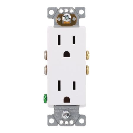 Square D X Series SQR44101WH 15A 125V Tamper Resistant Duplex Outlet White - Image 5