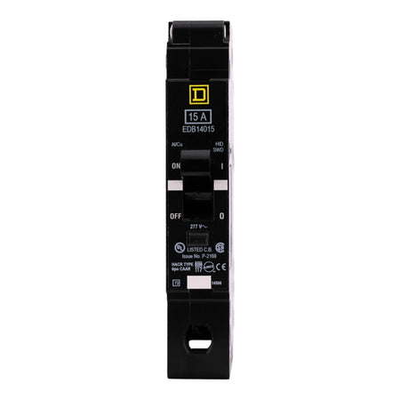 Square D E-Frame, EDB14015, 15A, 1P, 277V, 25kA, Bolt-On, Circuit Breaker - Image 4