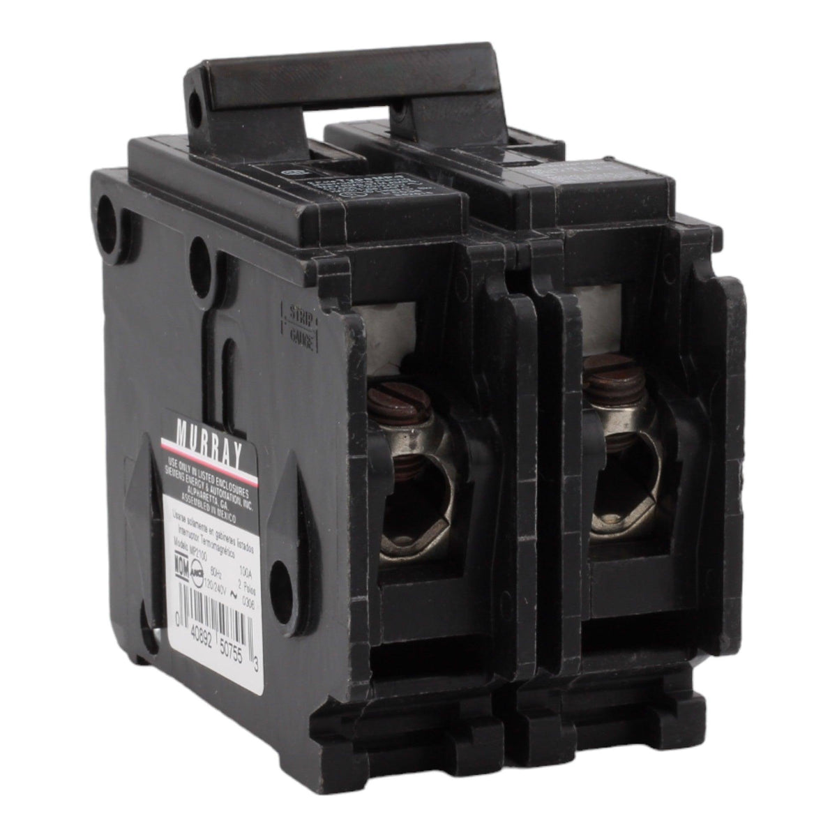 Murray MP2100 100 Amp Double Pole Main Circuit Breaker - 120/240V, Plug-On, UL Listed - Image 7