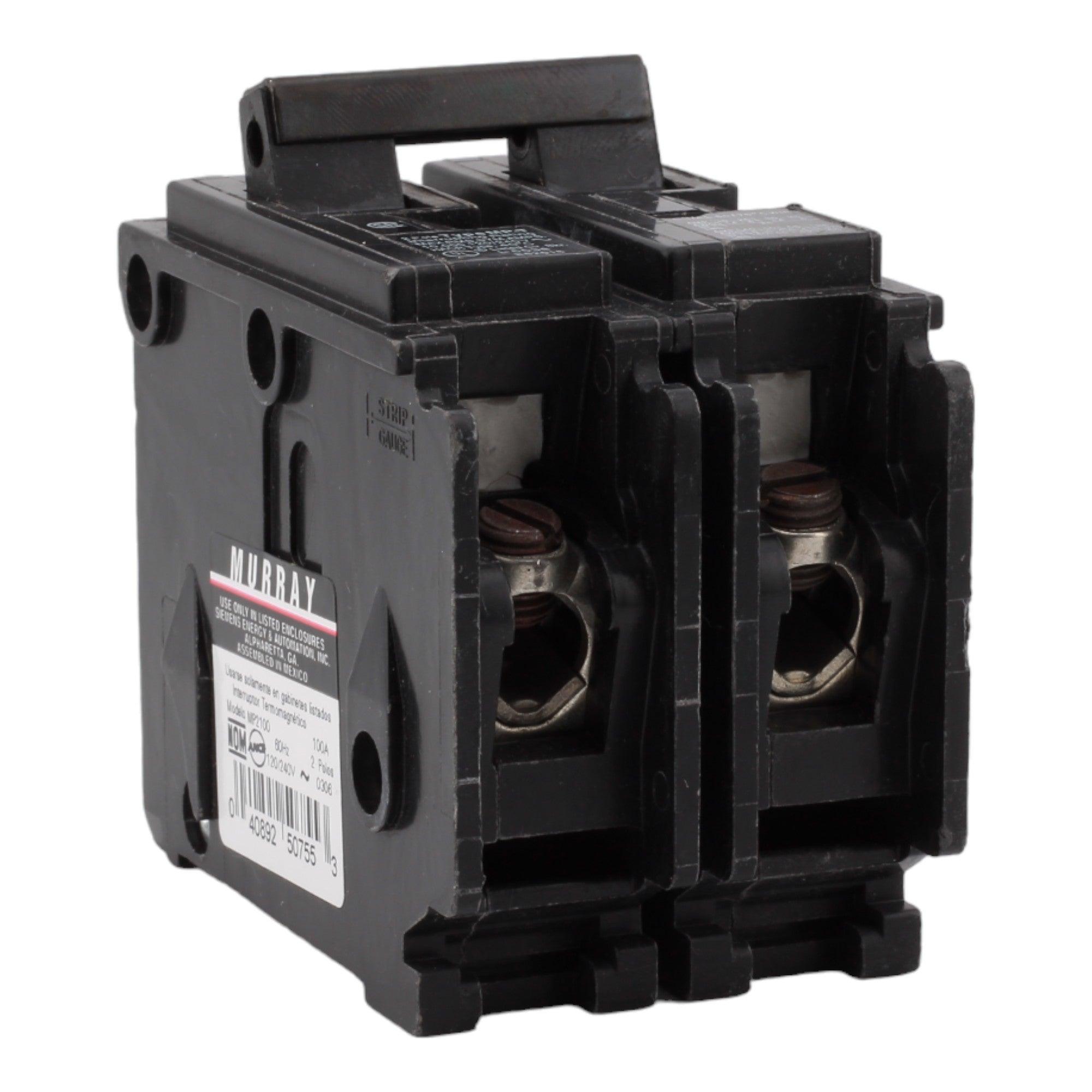 Murray MP2100 100 Amp Double Pole Main Circuit Breaker - 120/240V, Plug-On, UL Listed - Image 7