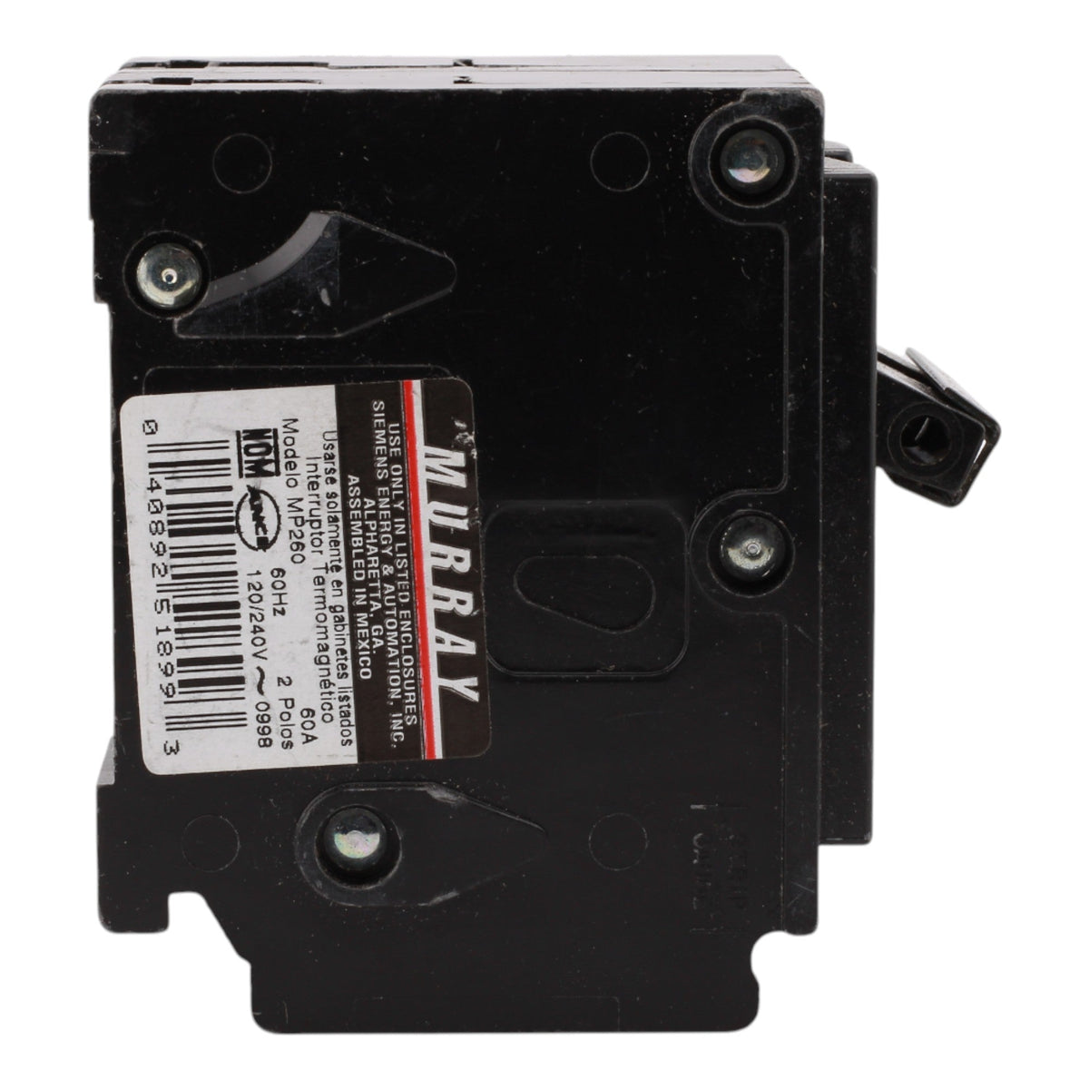 Murray MP260 60A 120/240V 2-Pole Miniature Thermal Magnetic Circuit Breaker, Compatible with Murray and Siemens Load Centers - Image 6