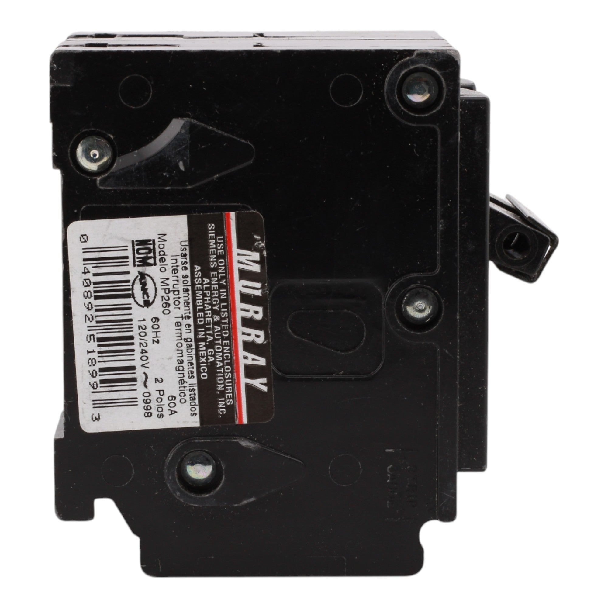 Murray MP260 60A 120/240V 2-Pole Miniature Thermal Magnetic Circuit Breaker, Compatible with Murray and Siemens Load Centers - Image 6