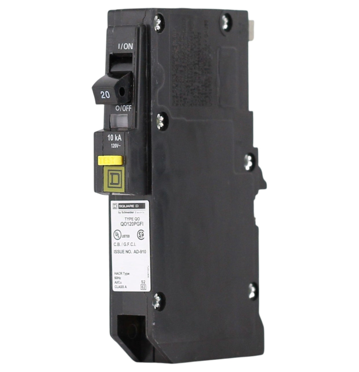 Square D QO, QO120PGFI, 20A, 1P, 120V, GFCI, Plug-On Neutral, Circuit Breaker - Image 4