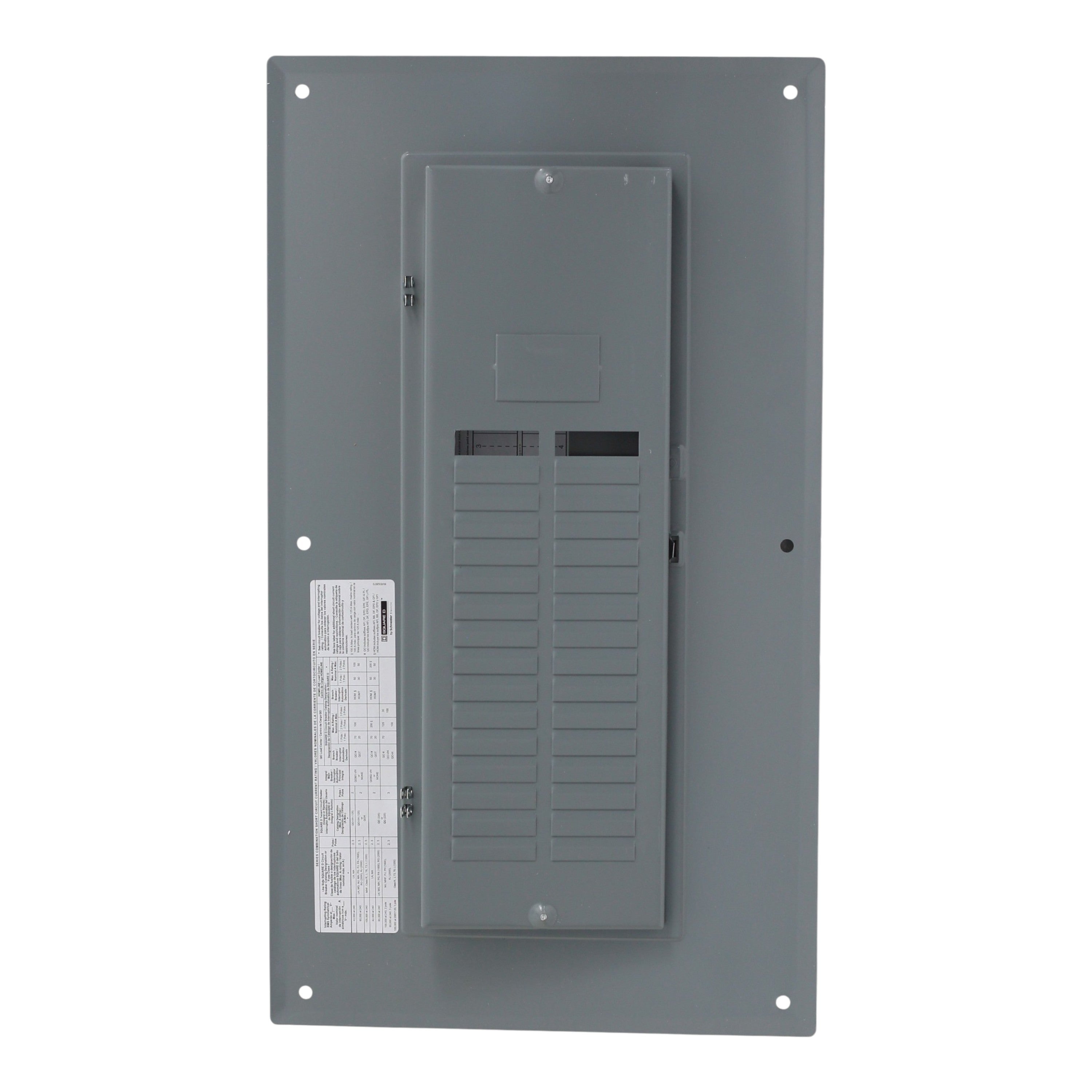 Square D QO, QOC32UF, 32-Space, Flush Cover, Gray, Load Center Cover - Image 7