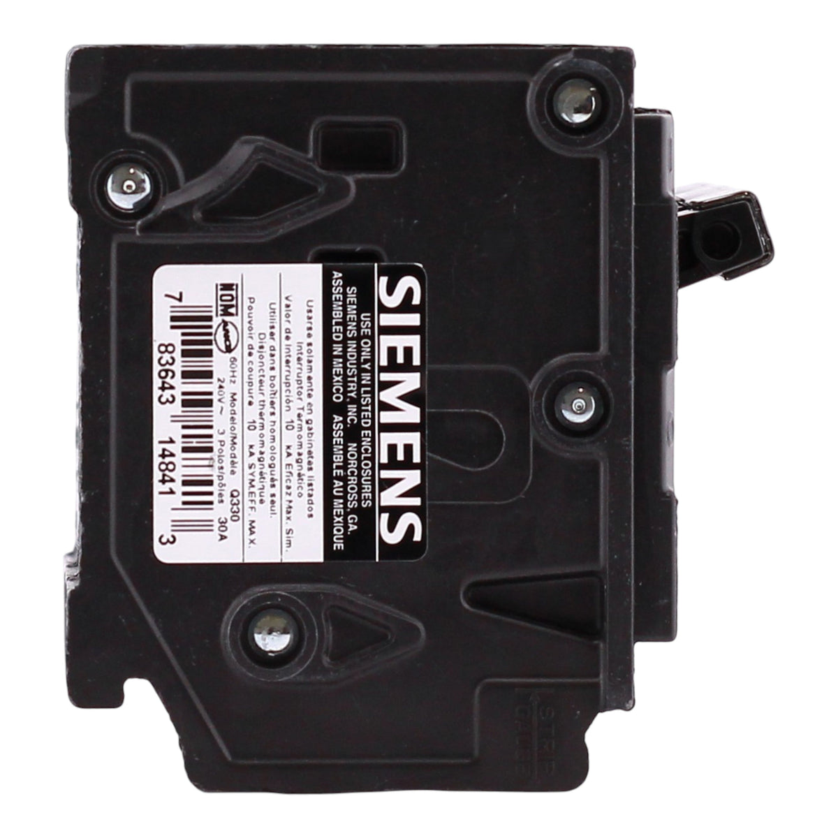 Siemens QP, Q330, 30A, 3P, 240V, Thermal Magnetic, Plug-In, Circuit Breaker - Image 4