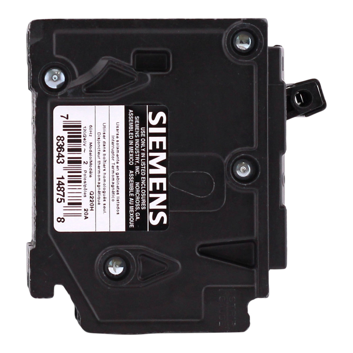 Siemens QP, Q220H, 20A, 2P, 120/240V, 22kAIC, Thermal Magnetic, Circuit Breaker - Image 6
