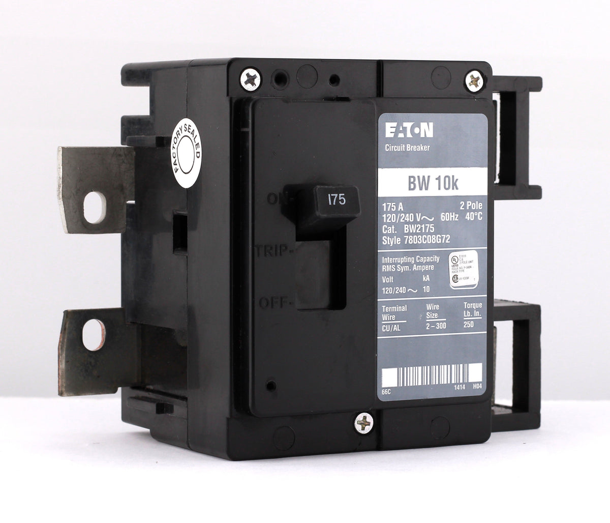 Eaton BR BW2175 175A 2P 120/240V Main Circuit Breaker
