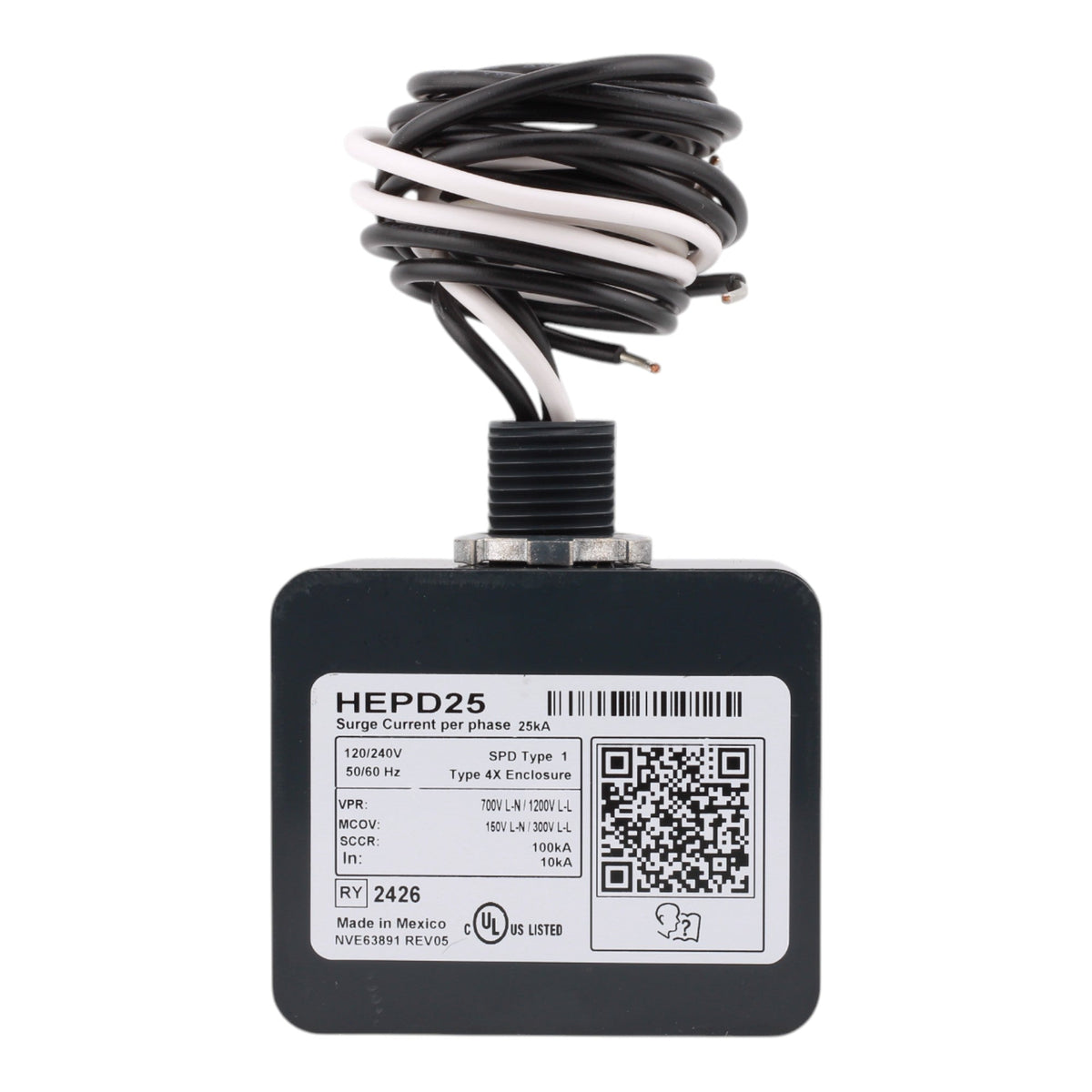 Square D HEPD25, 25kA Surge Protective Device, 120/240V, 1-Phase, 3-Wire, Type 1 SPD, for QO and Homeline Load Centers - Image 6
