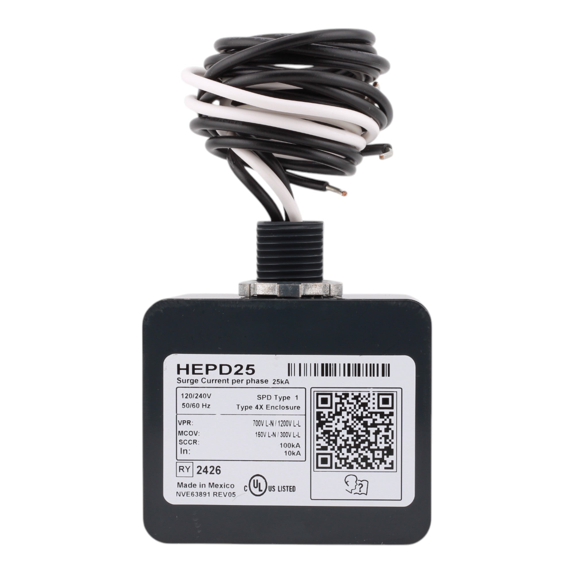 Square D HEPD25, 25kA Surge Protective Device, 120/240V, 1-Phase, 3-Wire, Type 1 SPD, for QO and Homeline Load Centers - Image 6