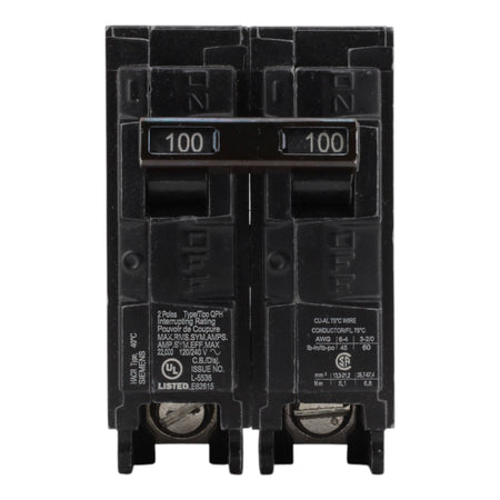 Siemens Q2100H 100A 2P 120/240V Circuit Breaker - Image 2