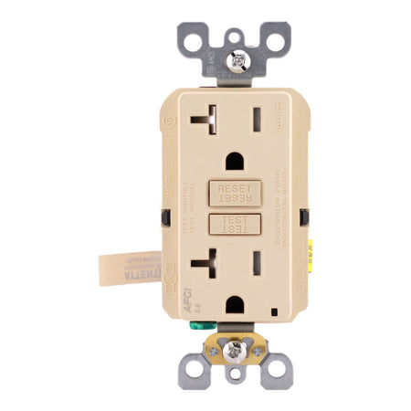 Leviton SmartlockPro, AFTR2-I, 20A, 125V, NEMA 5-20R, Tamper-Resistant, AFCI Outlet, Ivory - Image 6