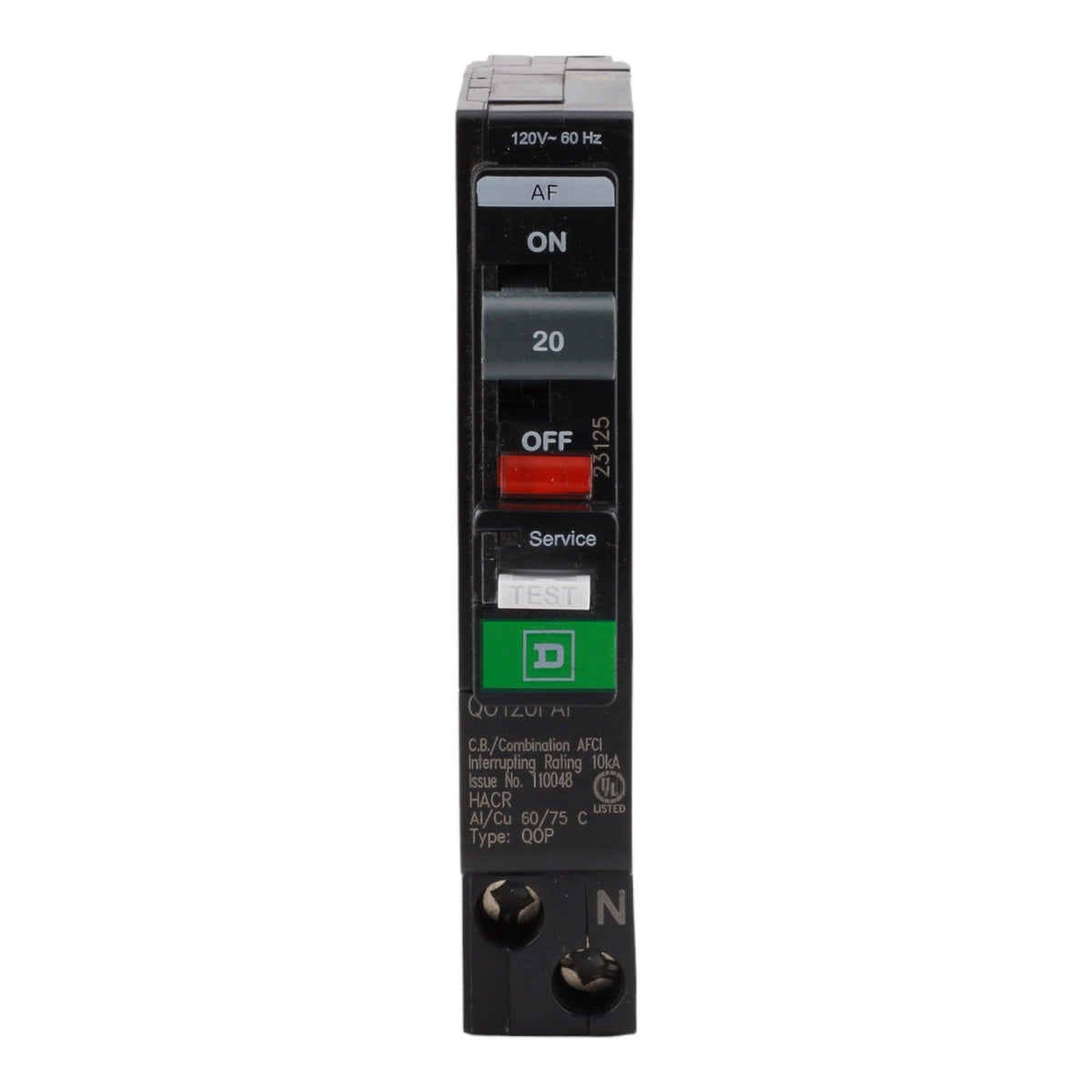 Square D QO QO120PAF 20A 1P 120V AFCI Circuit Breaker - Image 3