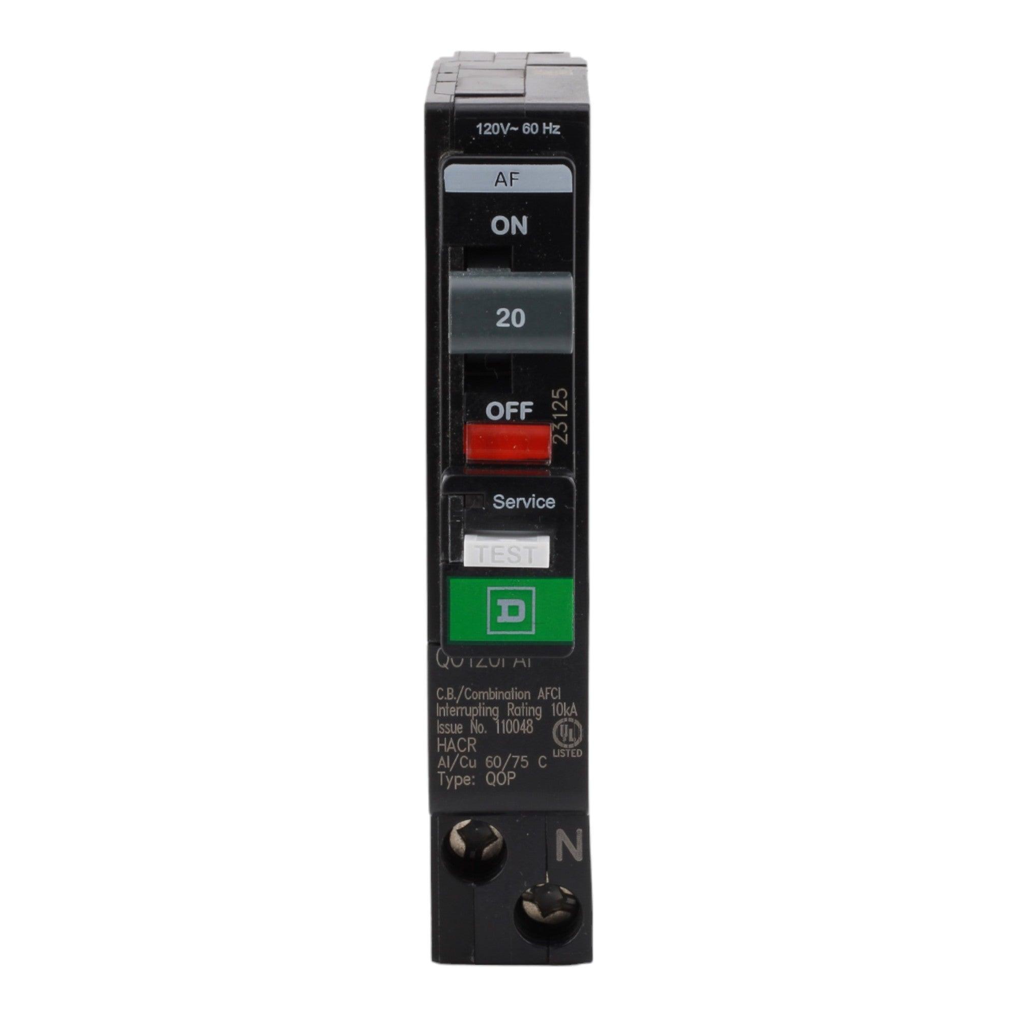 Square D QO QO120PAF 20A 1P 120V AFCI Circuit Breaker - Image 3