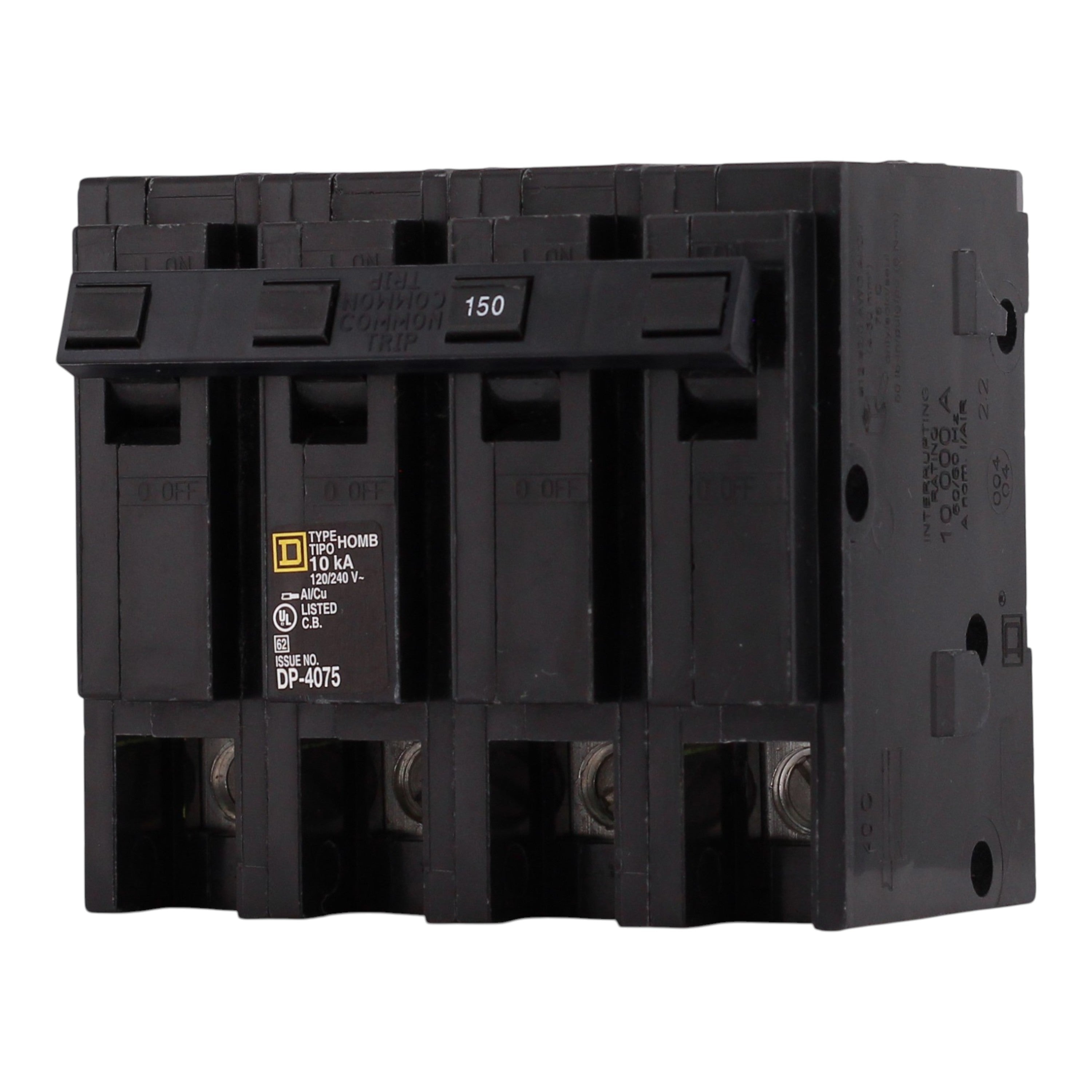 Square D Homeline, HOM2150, 150A, 4P, 120/240V, Standard, Plug-In, Circuit Breaker - Image 2