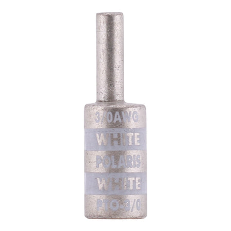 NSI Polaris, PTO-3/0, 3/0 AWG, 1/0 AWG Aluminum Pin, Offset Compression Pin Terminal, White - Image 9
