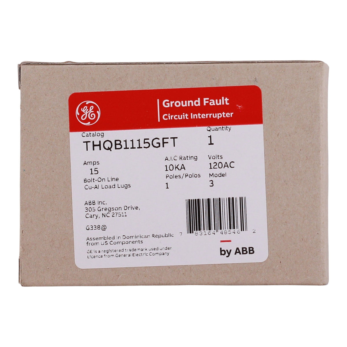 GE Q-Line, THQB1115GFT, 15A, 1P, 120V, GFCI, Bolt-On, Circuit Breaker - Image 3