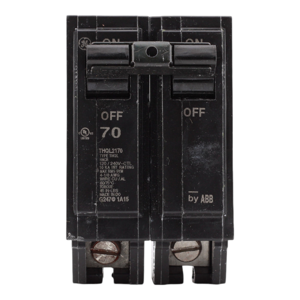 GE Q-Line, THQL2170, 70A, 2P, 120/240V, Thermal Magnetic, Circuit Breaker - Image 2