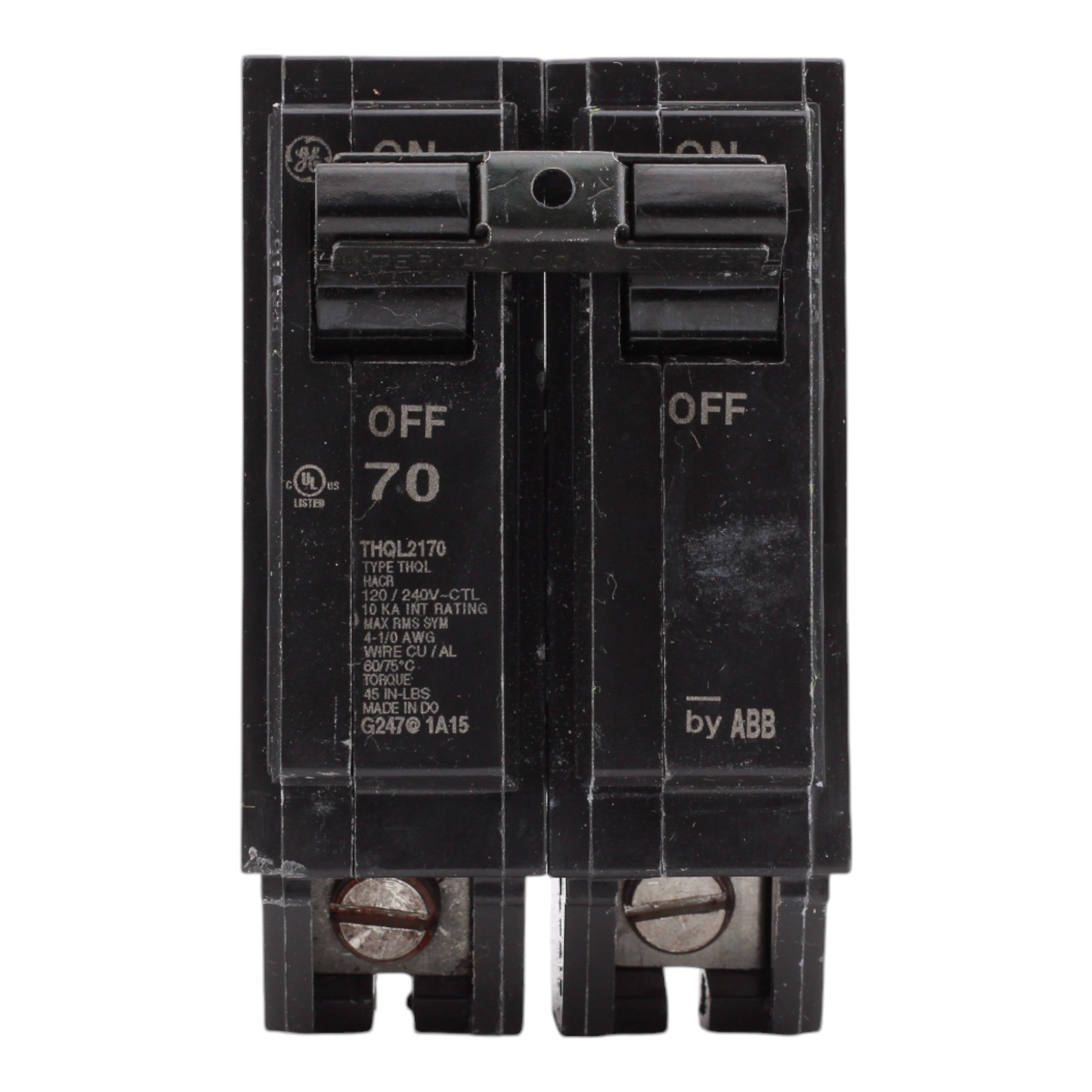 GE Q-Line, THQL2170, 70A, 2P, 120/240V, Thermal Magnetic, Circuit Breaker - Image 2