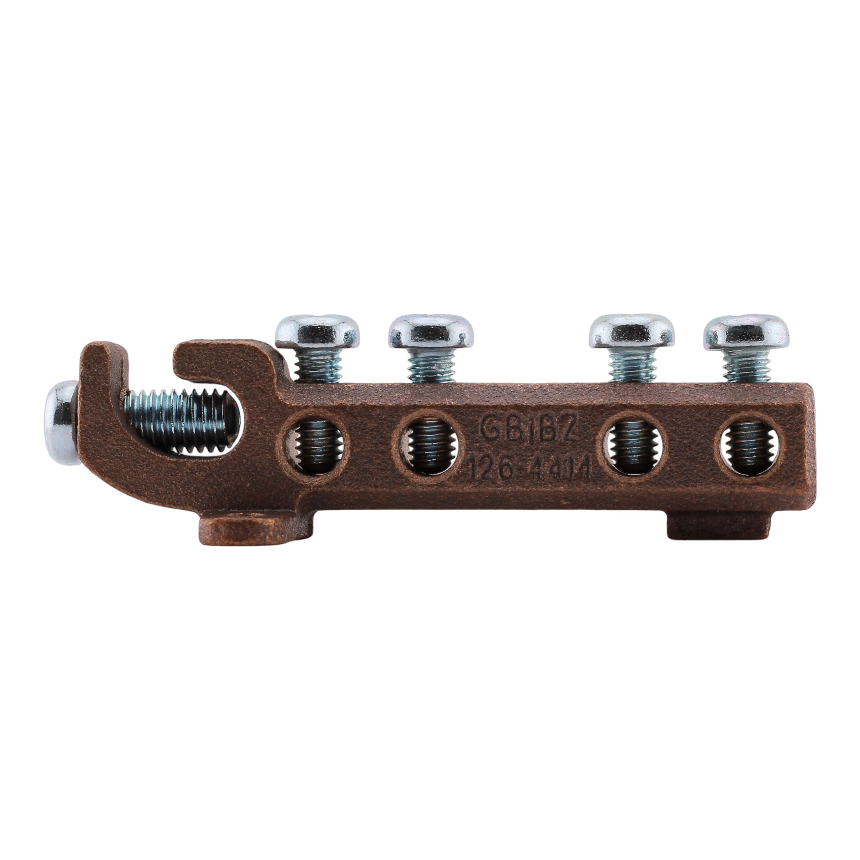 NSI Polaris, GBIBZ-126-4414-WC, 4-Circuit, 2-6 AWG Main, 4-14 AWG Taps, Bronze, Intersystem Bonding Connector with Cover - Image 7