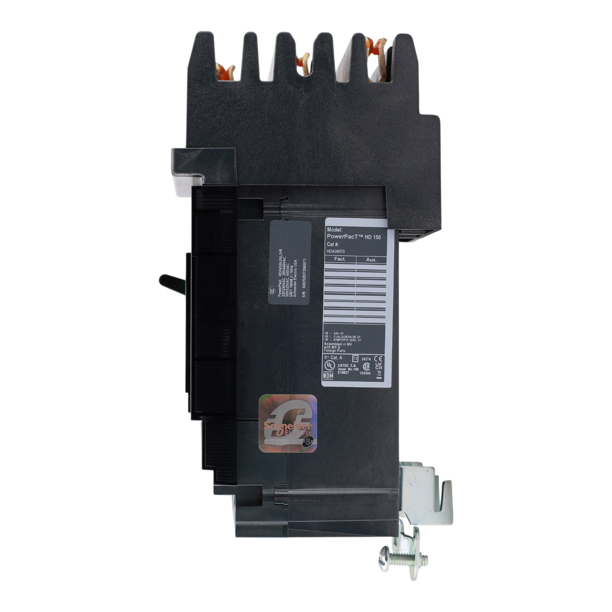 Square D HDA36070 Circuit breaker, PowerPacT H, 70A, 3 pole, 600VAC, 14kA, I-Line, thermal magnetic, 80%, ABC - Image 8