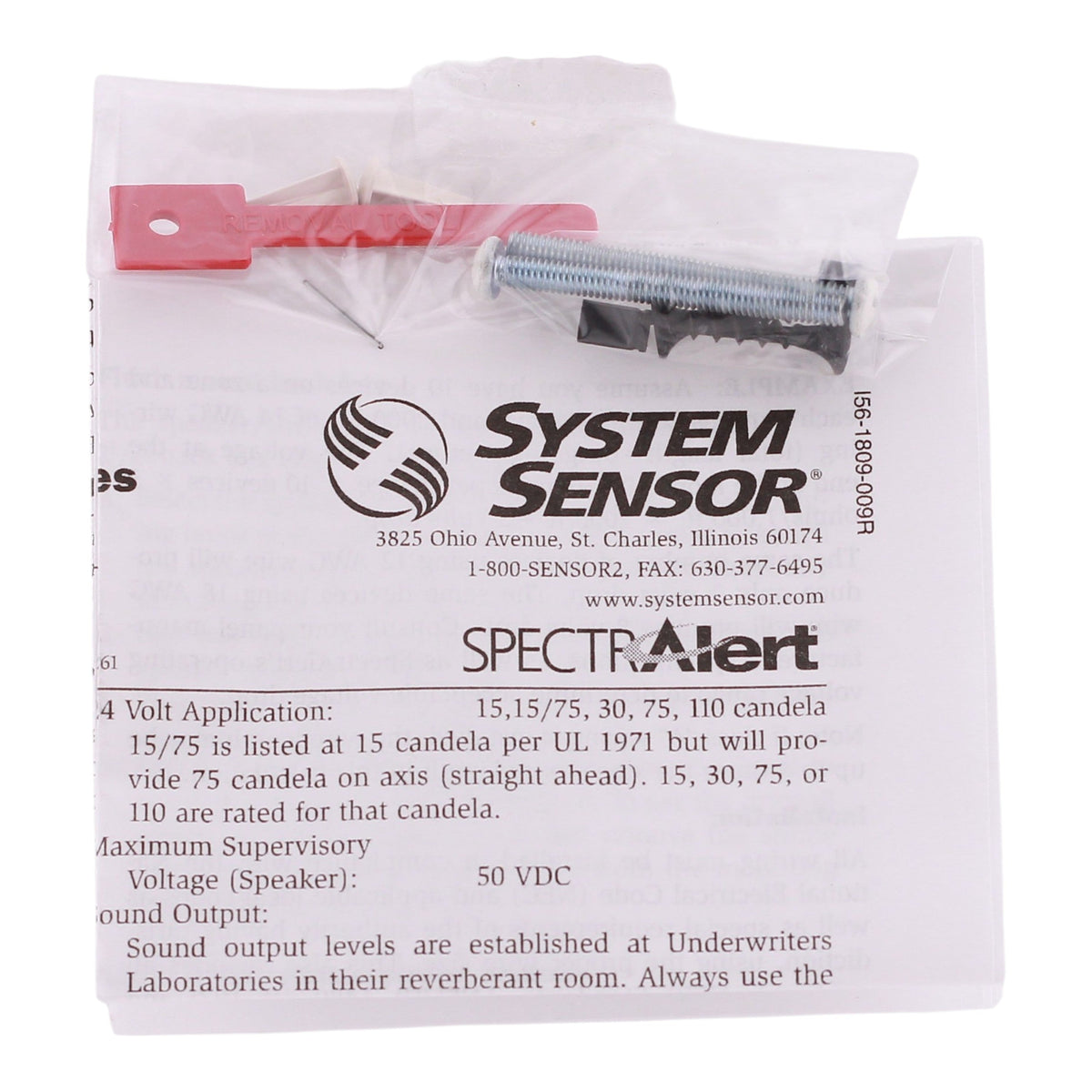 System Sensor, SpectrAlert, SP2W1224MC, Wall Speaker/Strobe, Selectable Output, 12/24V, White - Image 8